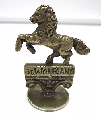 Vintage Vienna Spanish Riding School St. Wolfgang Rearing Horse Metal Figurine • $14