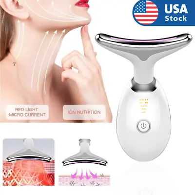 LED Microcurrent Facial Skin Tightening Lifting Device Face Neck Beauty Machine • $15.45