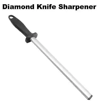 10 Inch Honing Steel  Diamond Knife Sharpening Rod Stick Kitchen Knife Sharpener • $16.29