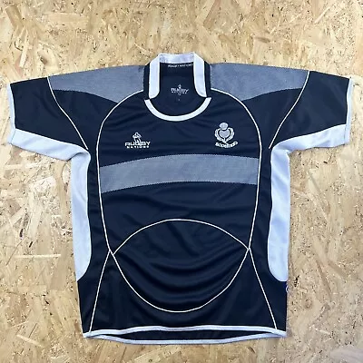 Scotland Rugby Nations Shirt Navy Heavy Short Sleeve Size L • £14.99