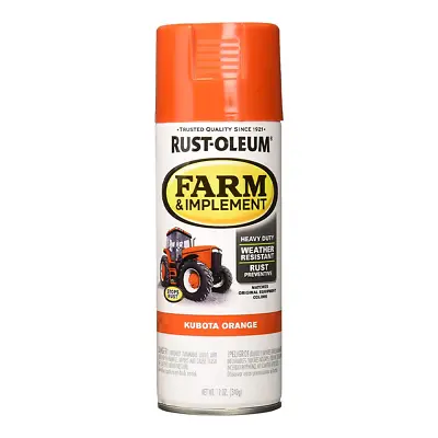 RUST-OLEUM Farm Equipment Spray Paint Kubota Orange 340g • $29.99