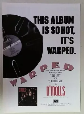 D'MOLLS  Warped  ~ Vintage Magazine PRINT AD Glam Metal Sleaze Rock 1990 • $9.99