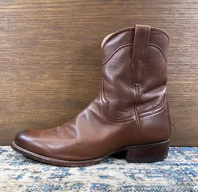 Tecovas The Dean Brown Leather Side Zip Western Cowboy Boots Mens Sz 13EE • $164.99