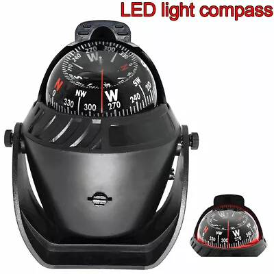 LED Light Sea Marine Electronic Digital Compass For Car Boat Caravan Truck Black • $31.25