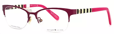 KATE SPADE Valary 0W95 Pink Womens Cat Eye Half Rim Eyeglasses 51-16-135 B:35 • $84.29