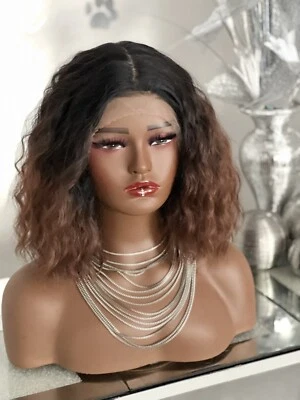 £10.50 • Buy Natural Wigs For Women And Men  Silk Lace Front Wig Glueless Heat Resistant Hair