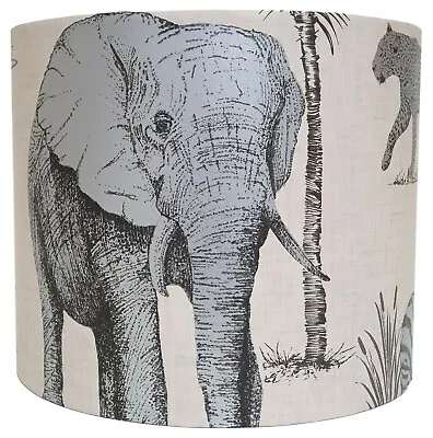 Jungle Animals Lampshade Ceiling Light Shade Elephant Safari Leopard Zebra Gifts • £29.99