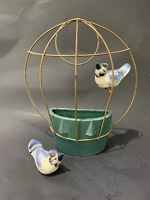 Vtg Adorable Bird Cage Wall Planter • $40