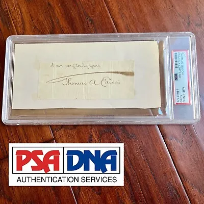 THOMAS EDISON * PSA/DNA * Cut Signature Autograph Signed * Umbrella Signature • $2250