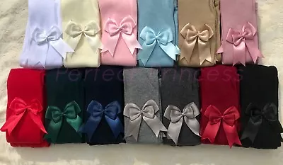 £7.99 • Buy PERFECT PRINCESS Spanish Double Bow Tights. Baby/Girls/School Uniform