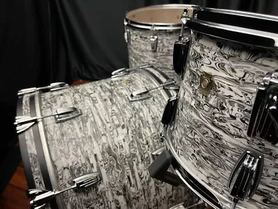 Ludwig Drums Classic Maple USA 3pc Fab Set White Abalone 9x13 16x16 14x22 • $2749