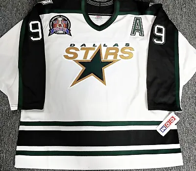 Vtg-nwt-xl Mike Modano Dallas Stars Wht 1999 Stanley Cup Patch Ccm Hockey Jersey • $399.99