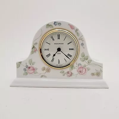 Wedgewood Rosewood Bone China Quartz Mantle Clock 1992 Made In England • $67.43