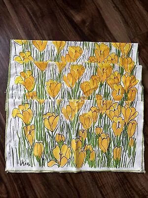 Vintage Vera Napkins-Yellow Tulip-Qty.3-16”x16” • $5.99