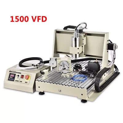 3/4Axis 6040 CNC Router Desktop Engraving Milling Cutting DIY Machine 1500W • $1800