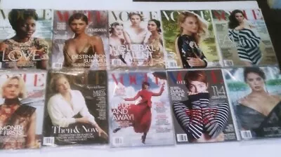 Vogue Magazines Lot Of 10 2015-2019 • $27.99