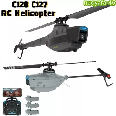 C127 C128 2.4G 720P 6-Axis WiFi  Helicopter Wide Angle Camera Spy Drone RC Toys • $94.99