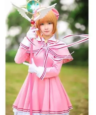 Cardcaptor Sakura Kinomoto Pink Fight Uniform Dress Outfit Cosplay Costume 8 • $38.86