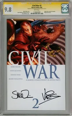 £109.95 • Buy Civil War #2 Cgc 9.8 Signature Series Signed Steve Mcniven & Dexter Vines Marvel