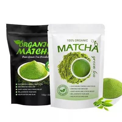 100% Pure Matcha Green Tea Powder Organically Grown Japanese NonGMO Vegan Japan  • $11.99