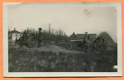 Steam Tractor On Farm Hay Harvest Old Cyko Real Postcard 1910s Wisconsin Area • $5.99