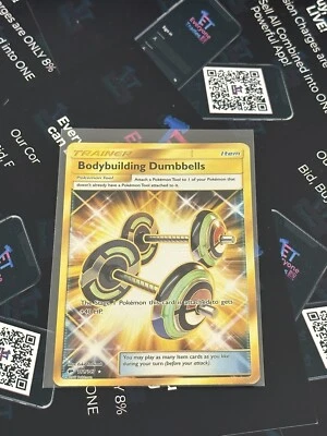 £3.20 • Buy Pokémon Sun & Moon Burning Shadows Bodybuilding Dumbbells 161/147 Mint/NM Secret