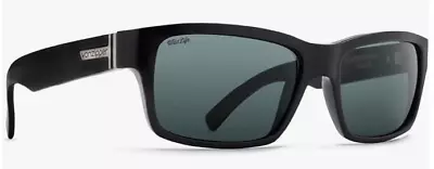 NEW Von Zipper Fulton Sunglasses-PBV Black Gloss-Wildlife Vintage Grey Polarized • $124.99