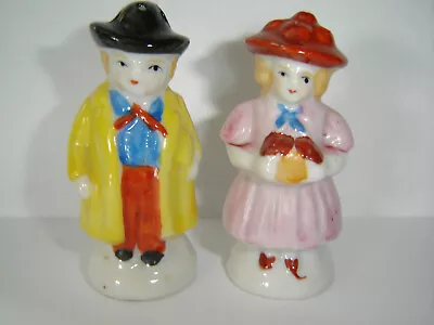 Vintage Salt Pepper Shaker Set Japan Colonial Couple Man Woman • $9.75