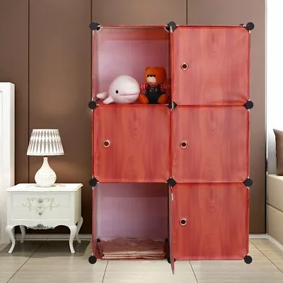 DIY 6 Cube Storage Cabinet Wardrobe Shoe Rack Toy Shelves Compartment • $17.99