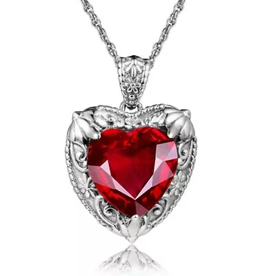 Cubic Zircon 925 Silver Plated Necklace Pendant Luxury Women Wedding Jewelry • $2.33