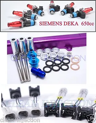 Toyota Soarer Chaser Supra Turbo 1JZGTE 1JZ-GTE Siemen 650cc Rail Fuel Injectors • $922.92