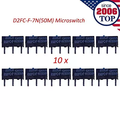 10PCS OMRON Mouse Micro Switch D2FC-F-7N(50M) Blue Dot  Mouse Button Fretting • $10.99