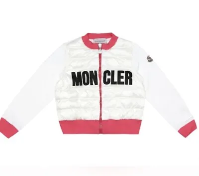 NWT NEW MONCLER Girls Puffed Jacket With Pockets And Logo 6 Yr • $350