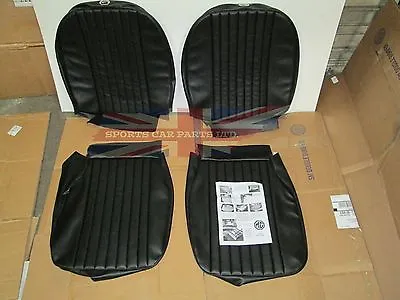 New Front Seat Covers Upholstery MGB 1970-72 Factory Made In UK Pleated Black • $599.95