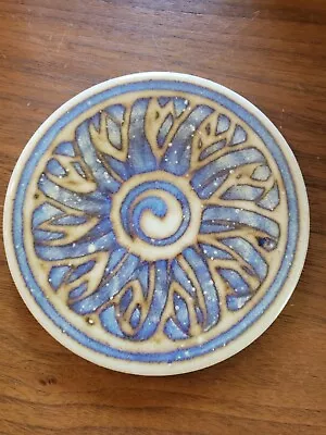 Gorgeous Handmade Studio Art Pottery Trivet Tile Navajo Style Signed DM 5 3/4  • $18