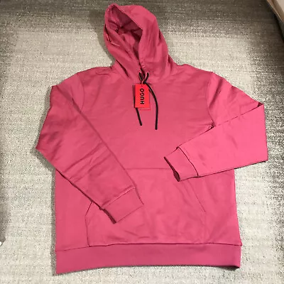 New Hugo Boss Sweater Mens Extra Large Pullover Pink Sweatshirt Dorage Hoodie A2 • $89.33