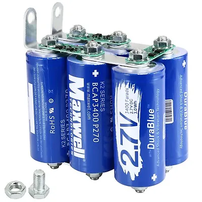 Maxwell Durablue 16V 567F Super Audio Capacitor Battery 6pcs 2.7V 3400Farads • $290