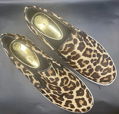 Michael Michael Kors | Women's Slip On Leopard Print Sneakers Shoes Size 11 • $34.99