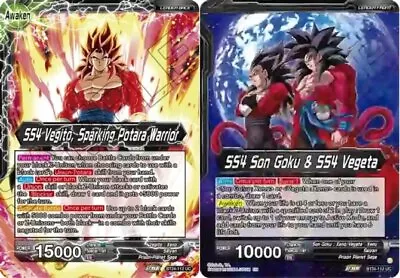 NM-Mint SS4 Son Goku & SS4 Vegeta // SS4 Vegito Sparking Potara Warrior - BT24- • $0.99