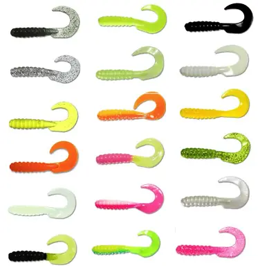 2  Dominator  Swirl Tail Grub Soft Plastic Fishing Lure 12 Pack Jig • $7