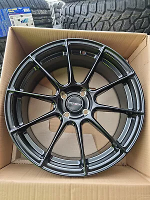 17x7 LENSO RDC 4X100 SATIN BLACK +35 WITH TYRES HONDA MAZDA NISSAN KIA HYUNDAI • $1100