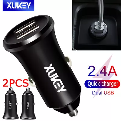 2pcs Mini Fast Car Charger USB Cigarette Lighter Socket Dual Adapter For IPhone • $7.99