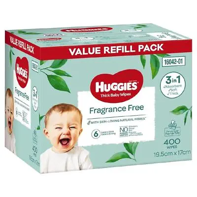 $20.89 • Buy Huggies Thick Baby Wipes - Fragrance Free (400)