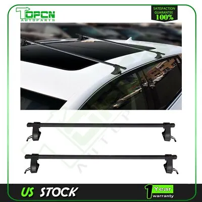 48  Universal Top Roof Rack Cross Bars Luggage For 4 Door Car SUV Truck Jeep USA • $46.59