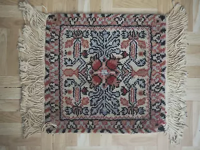 Vintage Small Floor Wall Hanging Rug Door Mat  17  X  12 1/2  • $35