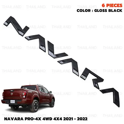 Black Glossy Logo Emblem Rear Tailgate For Nissan Navara Pro-4X 4x4 2021 - 2022 • $82.42