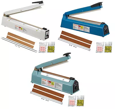 VEVOR 16 /12 /8  Hand Impulse Heat Sealer Machine Aluminum/ABS/Iron Bag Sealing • $33.99