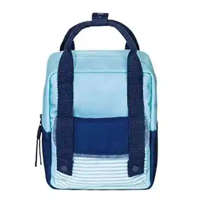 Toddler Kids' 8  Colorblock Tote Style Zip Mini Backpack Blue Stripe Cat & Jack • $16.99