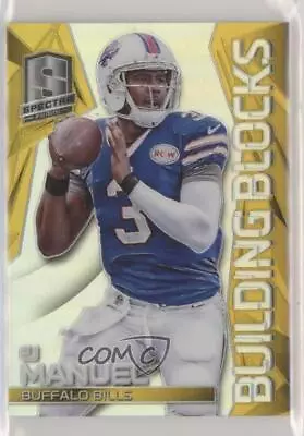 2014 Panini Spectra Building Blocks Gold Prizm /25 EJ Manuel #16 • $5.99