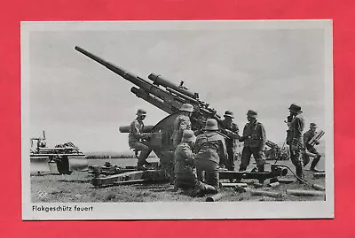 Original German WWII Post Card H1tler Era Anti-aircraft Artillery Soldiers 1940s • $14.99